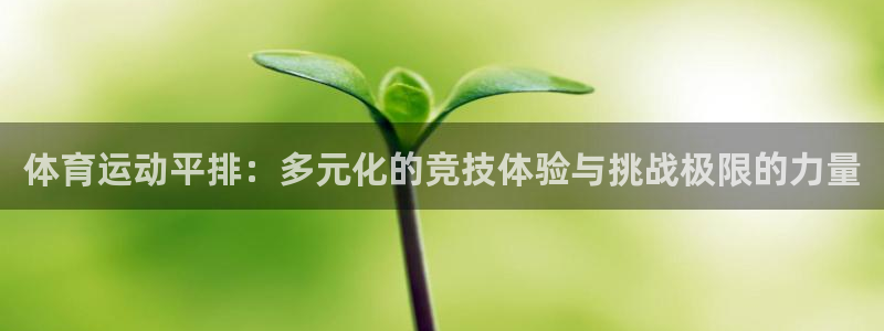 中欧体育下载：体育运动平排：多元化的竞技体验与挑战极限的力量